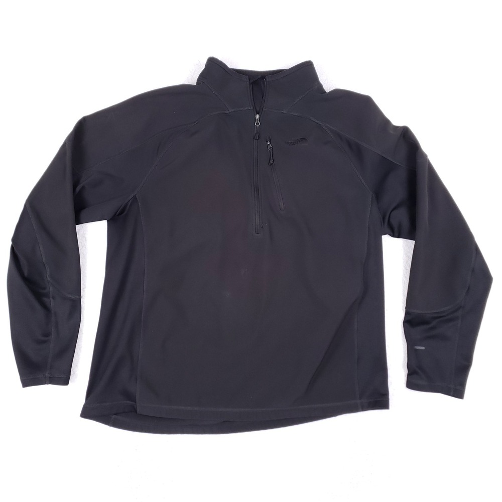 The North Face Pullover 1/4 Zip Mens XL Tech Fleece Black Gorpcore Hiking